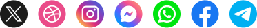 Iconos de Whatsapp, instagram, facebook, x, telegram