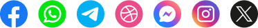Iconos de Whatsapp, instagram, facebook, x, telegram